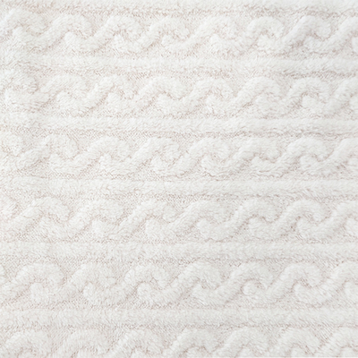 ผ้าห่มสีขาว Plush Shu Velveteen Fabric 270 GSM Soft Sherpa สำหรับชุดนอนฤดูหนาว