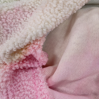 มัดย้อมผ้าขนแกะเชอร์ปา 280 แกรม 100% โพลีเอสเตอร์สีสันสดใสสำหรับ Hoodie
