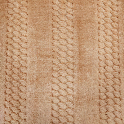 แฟชั่น Jacquard Flannel Fleece Fabric 320 Gsm 150D สำหรับชุดนอน