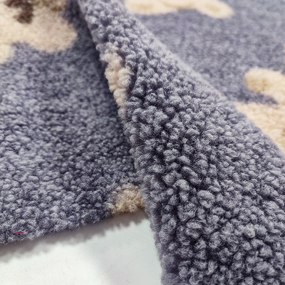 ตุ๊กตาหมี Sherpa Fleece Fabric 330 Gsm 100% Polyester Bear Printed