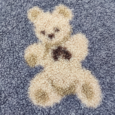 ตุ๊กตาหมี Sherpa Fleece Fabric 330 Gsm 100% Polyester Bear Printed