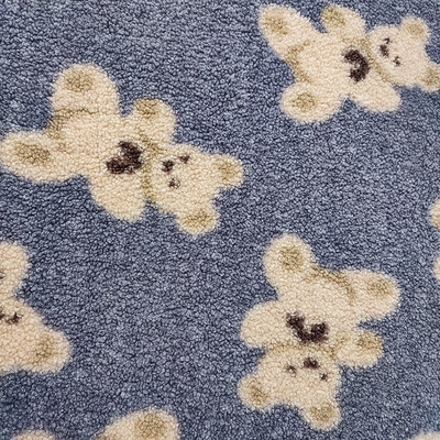 ตุ๊กตาหมี Sherpa Fleece Fabric 330 Gsm 100% Polyester Bear Printed