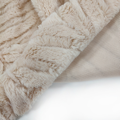ผ้าขน Faux Brushed 100% โพลีเอสเตอร์ Warp ถัก PV Fleece