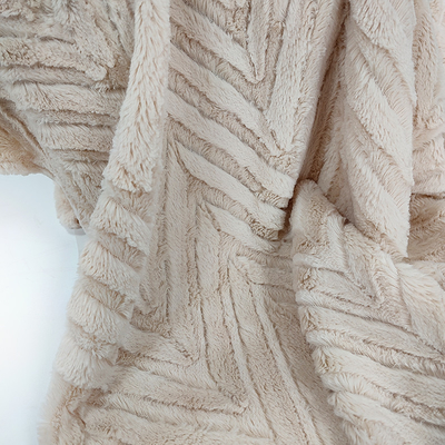 ผ้าขน Faux Brushed 100% โพลีเอสเตอร์ Warp ถัก PV Fleece