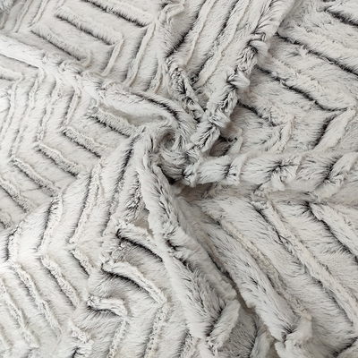 ผ้าขน Faux Brushed 100% โพลีเอสเตอร์ Warp ถัก PV Fleece