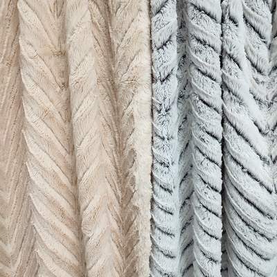 ผ้าขน Faux Brushed 100% โพลีเอสเตอร์ Warp ถัก PV Fleece