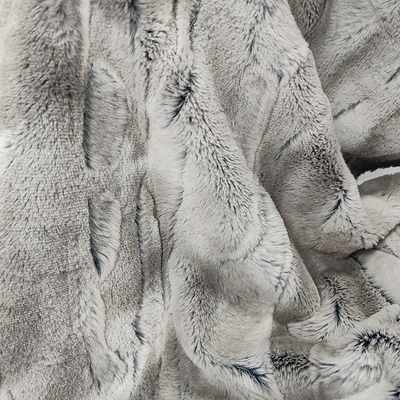 380GSM ผ้าห่มผ้าขนสัตว์เทียม 100% โพลีเอสเตอร์ Pv Fleece