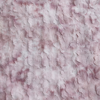 ผ้าห่ม Tie Dyed Pv Fleece Brush Fur Fabric 260gsm