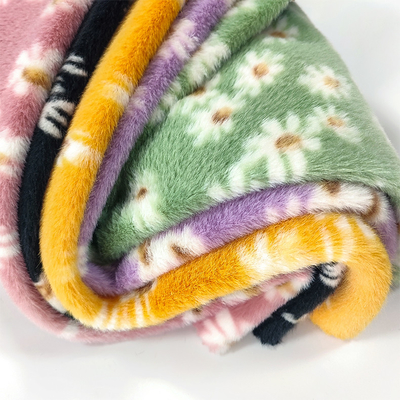 Short Pile Faux Fur Fabric Custom Weight Shrink Resistant 58Inches