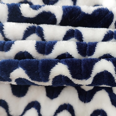 Cationic Jacquard Flannel Fleece ผ้า 260gsm สำหรับผ้าห่มอุ่นเสื้อผ้าสิ่งทอที่บ้าน