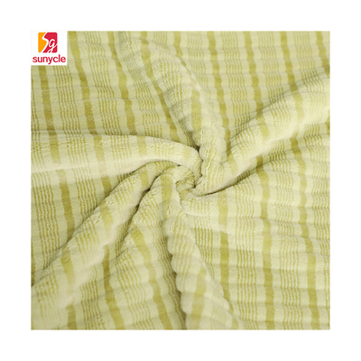 Cationic Sheared Flannel Fleece Fabric 280gsm 150D สำหรับผ้าห่มของเล่น Pajama