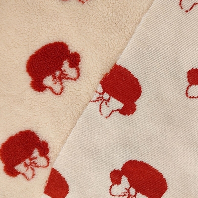 เส้นด้ายโพลีเอสเตอร์เชอร์ปา 100% ย้อม Jacquard 650gsm 288F