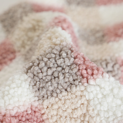 ผ้าขนแกะเชอร์ปาพิมพ์ลายลายสก๊อต 300 แกรมสำหรับกระเป๋าถือเบาะ Hometextile