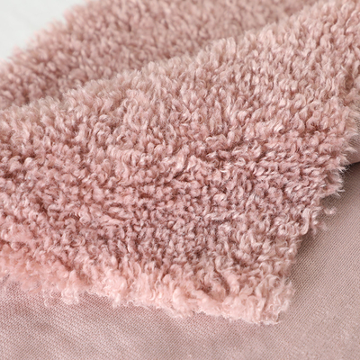 ตุ๊กตาหมี Curly Sherpa Fleece Fabric 390gsm 188F 58'' 60''