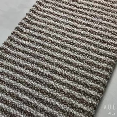 Jacquard Brown Sherpa Fleece ผ้าโพลีเอสเตอร์ 100% ตุ๊กตาหมีตุ๊กตาหมี