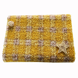 58 '' 60 '' 150D 300gsm Plaid Sherpa ผ้าสำหรับโซฟาของเล่น Pillowslip