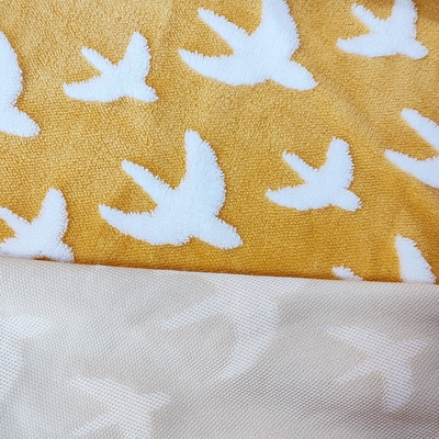 ผ้า Jacquard Shu Velveteen 300gsm สำหรับผ้าคลุมโซฟาผ้าโพลีเอสเตอร์ 100% ผ้ากำมะหยี่