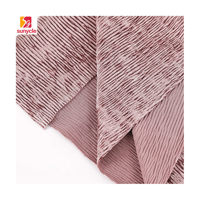 ของแข็งจีบจีบเกาหลีผ้ากำมะหยี่ถัก 260gsm
