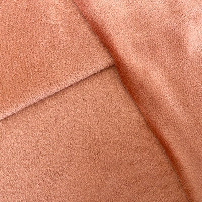 สแปนเด็กซ์โพลีเอสเตอร์สีทึบ Super Soft ผ้า Coral Red Double Side
