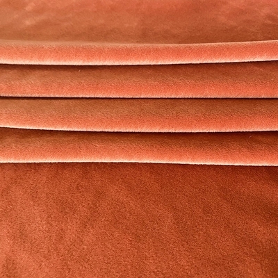 สแปนเด็กซ์โพลีเอสเตอร์สีทึบ Super Soft ผ้า Coral Red Double Side
