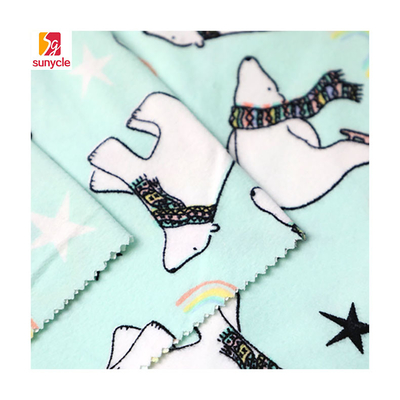 ผ้ากำมะหยี่กำมะหยี่พิมพ์ลายการ์ตูน 150gsm Polyester