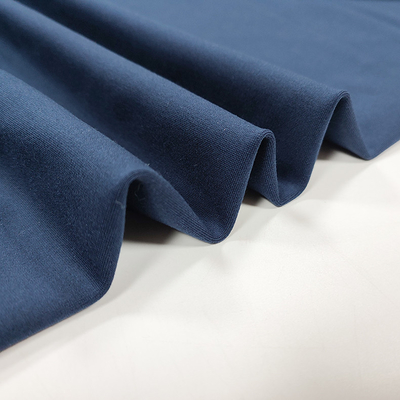 ผ้าฝ้าย 100% Interlock ผ้า 250gsm สีทึบสำหรับเสื้อผ้าชุดกีฬา