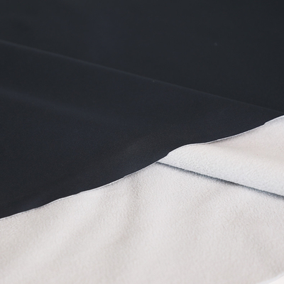 ผ้าทอบ้านสีดำและสีขาวผูกมัด 288F Jacquard Micro Polar Fleece